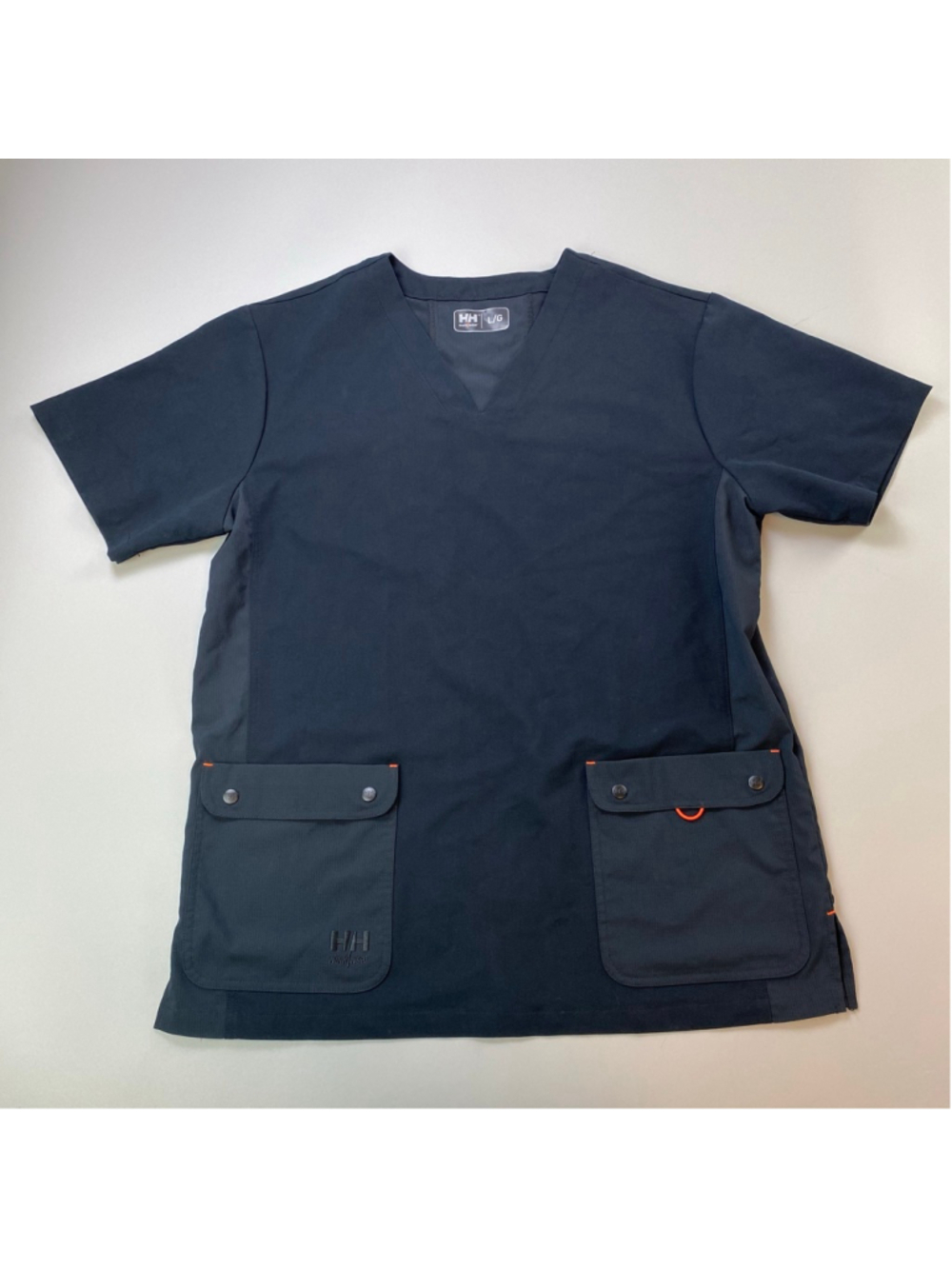 Helly Hansen Work Wear Scrub Top Men’s Large Black Utility Healthcare Gorpcore
